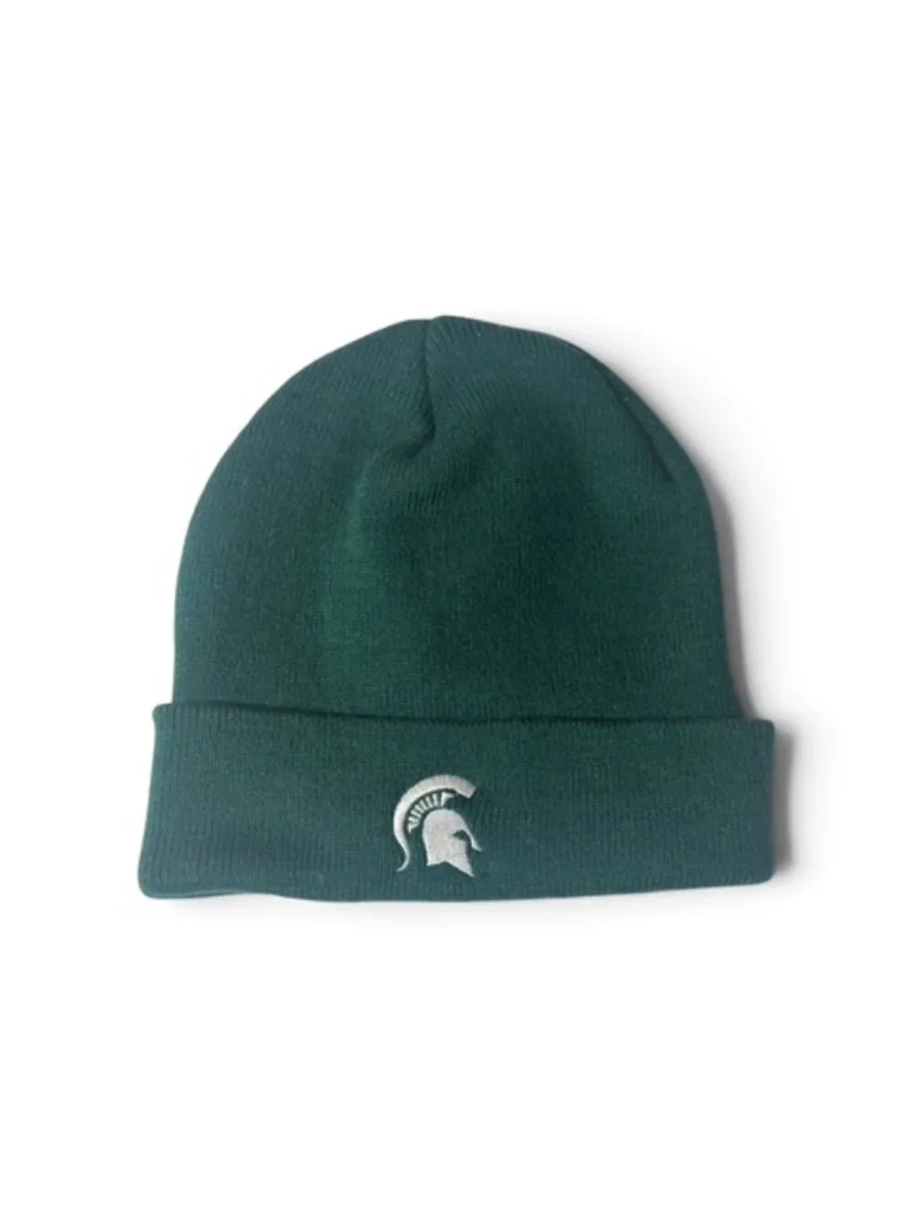 Michigan State Spartans Winter Beanie Hat Green White Embroidered Logo TOW